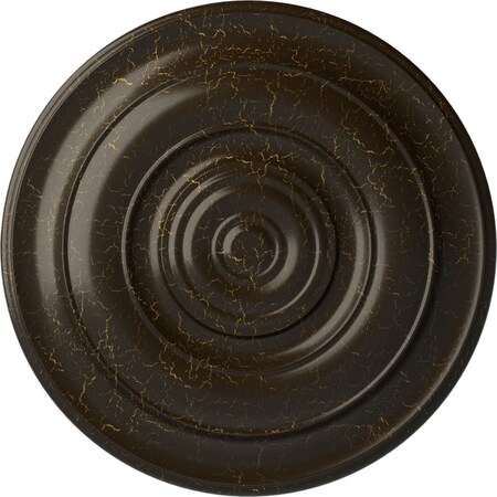 Ekena Millwork Niobe Ceiling Medallion (Fits Canopies up to 8 5/8"), 18"OD x 1 1/2"P, Stone Hearth Crackle CM18NISHC